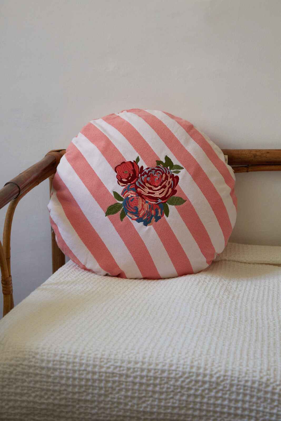 lisa corti x the socialite family bomboloni cushion--bold rose