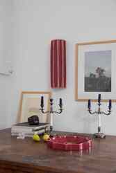 lisa corti x the socialite family brera wall lamp--double stripes bordeaux
