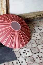 lisa corti x the socialite family brera pendant light--double stripes bordeaux 