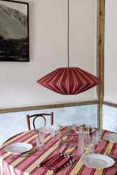 lisa corti x the socialite family brera pendant light--double stripes bordeaux 
