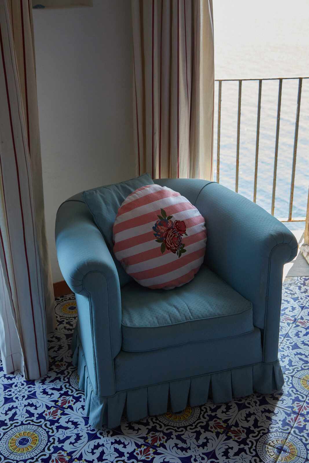 lisa corti x the socialite family bomboloni cushion--bold rose